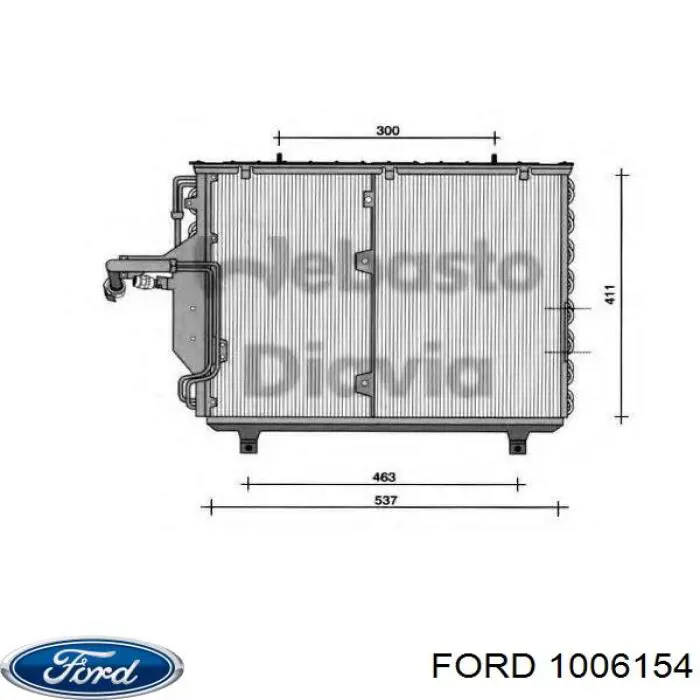 Радиатор 1006154 Ford