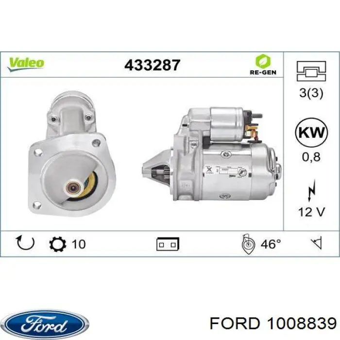 Стартер 1008839 Ford