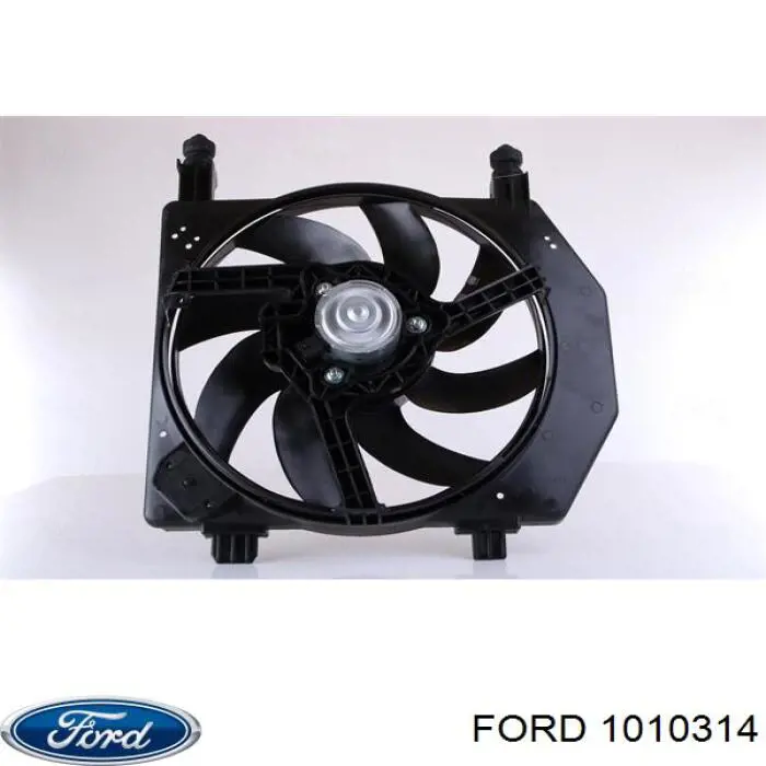 1010314 Ford диффузор радиатора охлаждения, в сборе с мотором и крыльчаткой