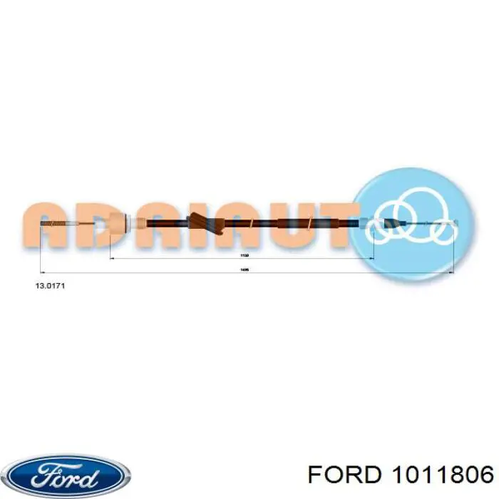 Трос сцепления 1011806 Ford