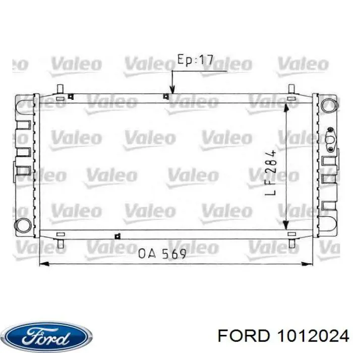 1019584 Ford усилитель тормозов вакуумный
