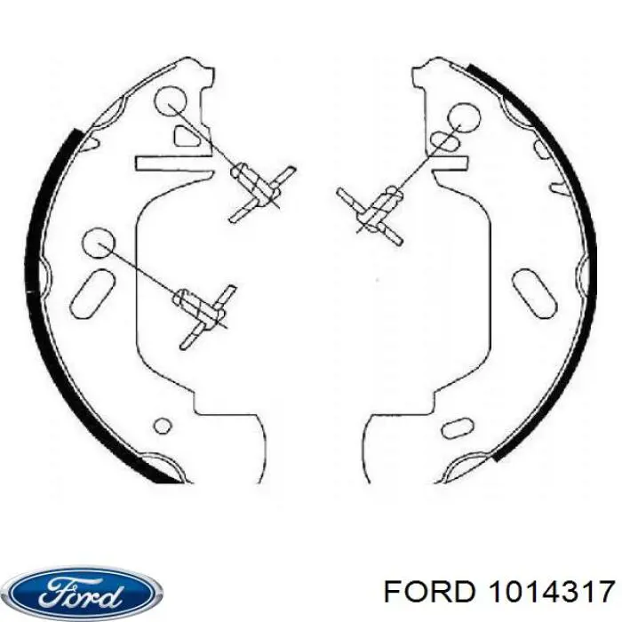 Купить 1014317 Ford Задние барабанные тормозные колодки