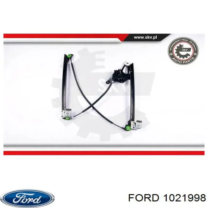 1021998 Ford mecanismo de acionamento de vidro da porta dianteira direita