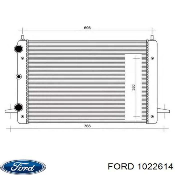 1 022 614 Ford Радиатор охлаждения двигателя