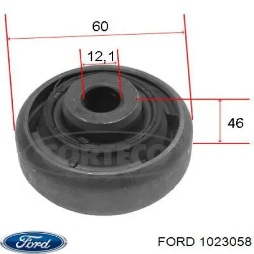 Купить 1023058 Ford Сайлентблок нижний передней подвески
