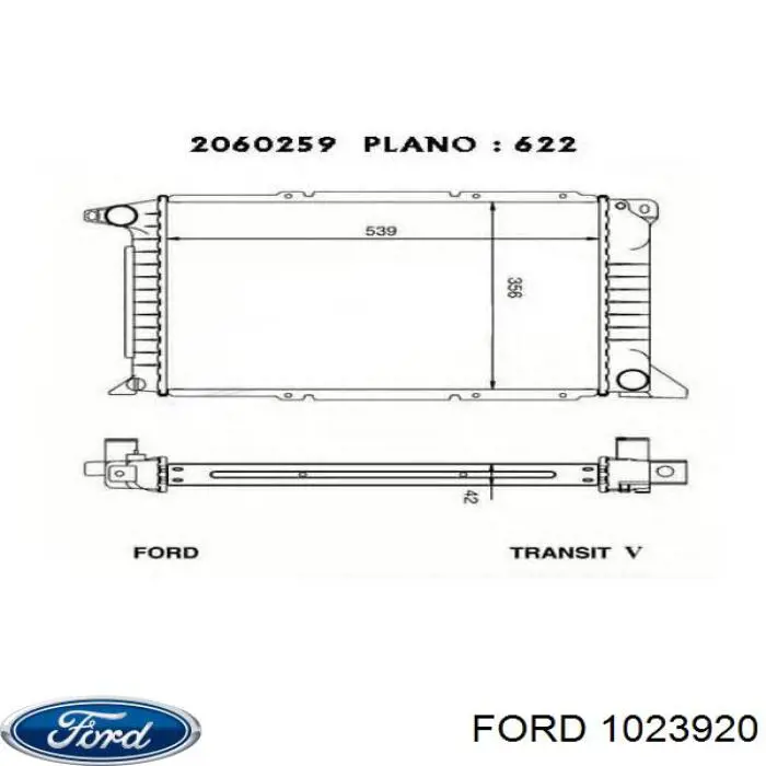 1023920 Ford Радиатор основной