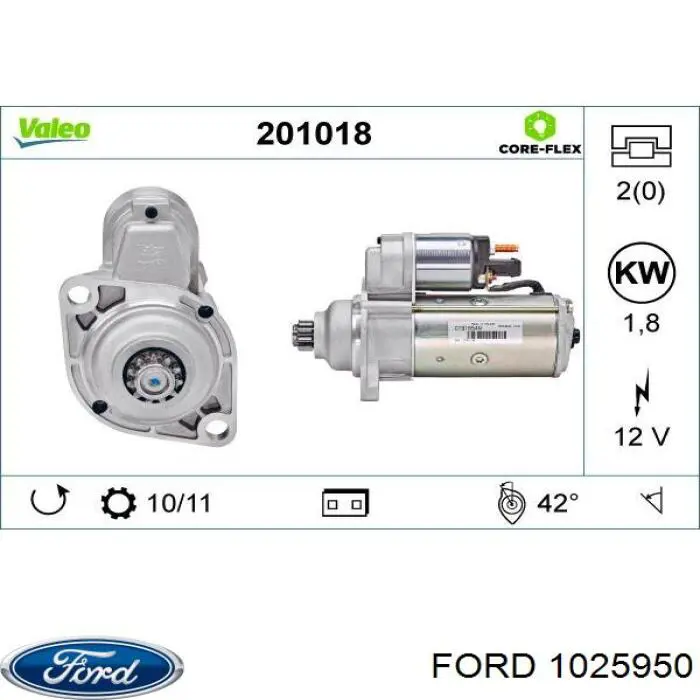 Стартер 1025950 Ford