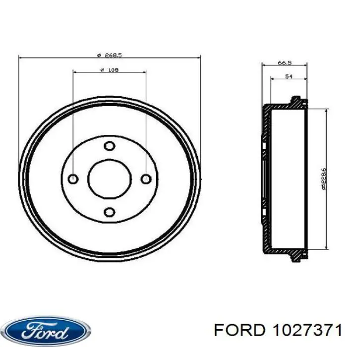 Купить 1027371 Ford Тормозной барабан