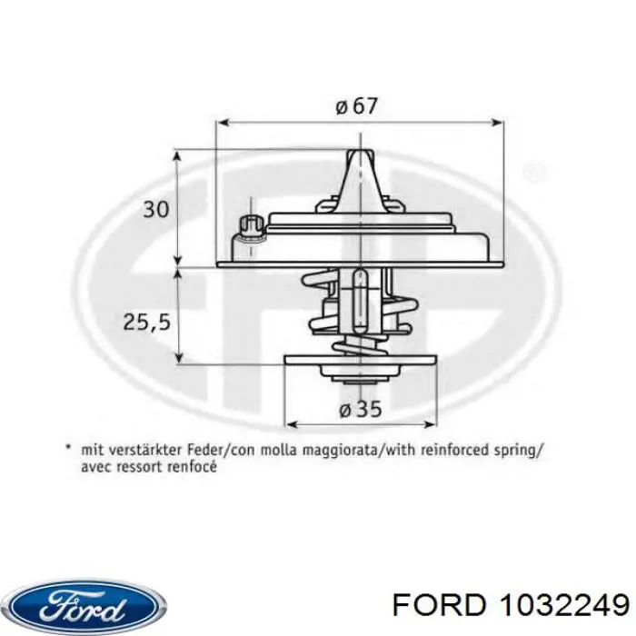 Термостат в корпусе Ford 1032249 цена, от 10.53 USD