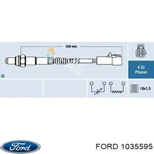 Лямбда зонд после катализатора Ford 1035595