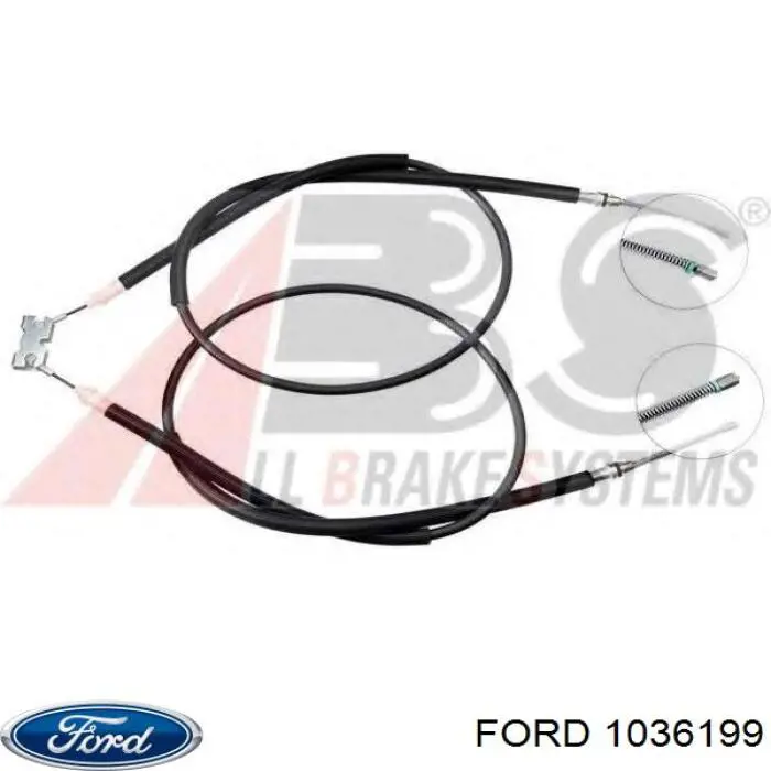 1036199 Ford трос ручного тормоза задний правый/левый