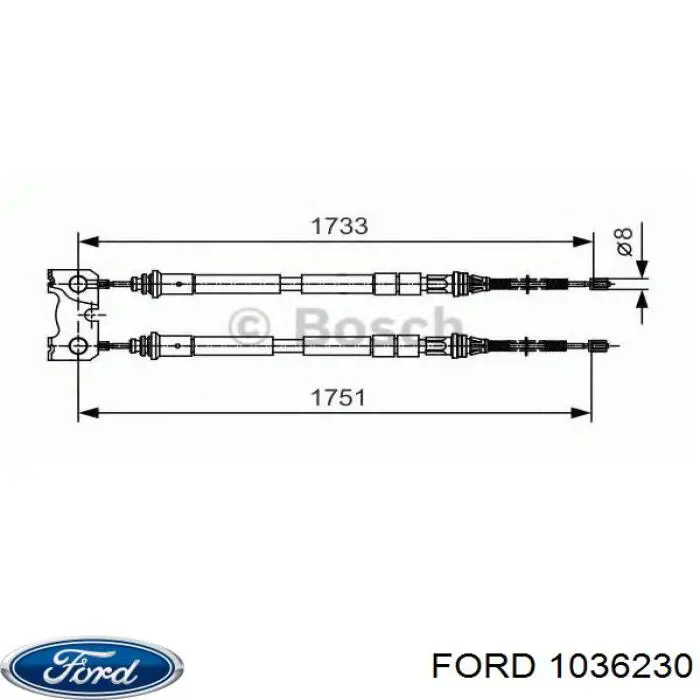 Купить 1036230 Ford Тормоз стояночный