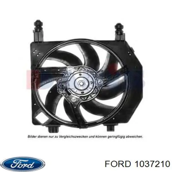 1037210 Ford диффузор радиатора охлаждения, в сборе с мотором и крыльчаткой