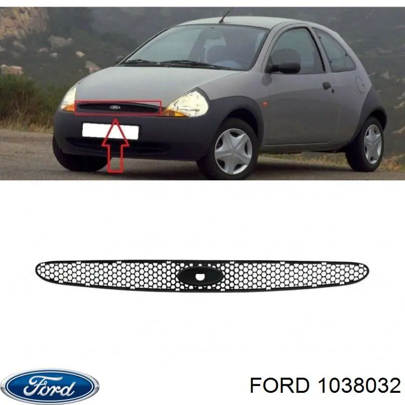 1038032 Ford решетка радиатора
