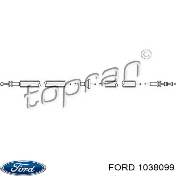 Cabo de abertura da capota para Ford Escort (GAL)