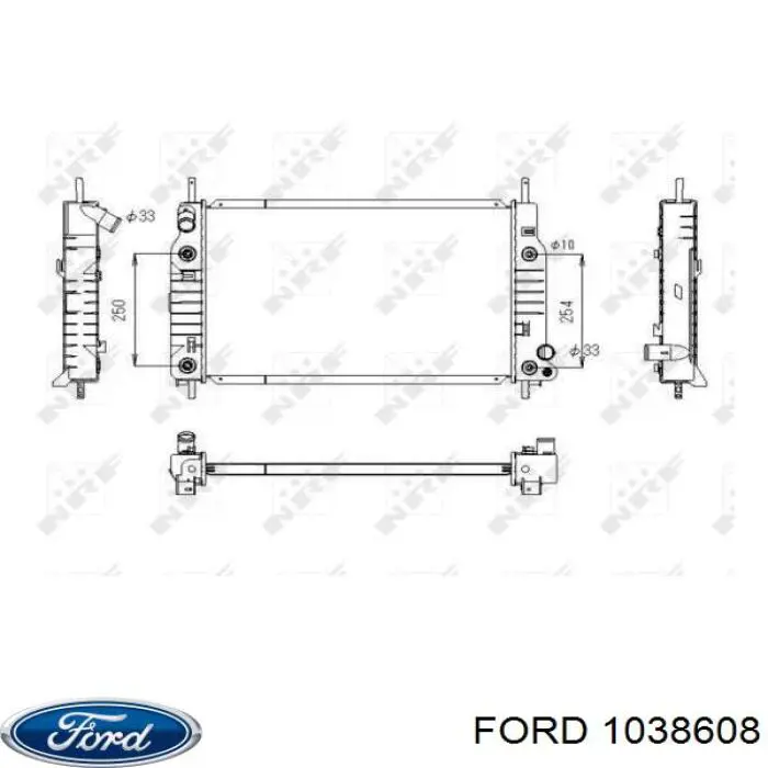 1038608 Ford радиатор