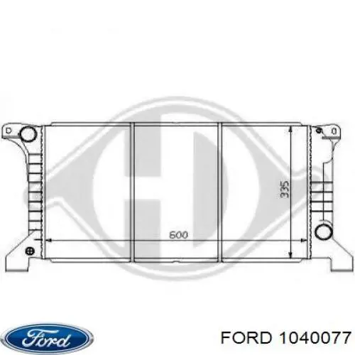 Радиатор охлаждения двигателя Ford 1040077 цена, от 67.57 USD