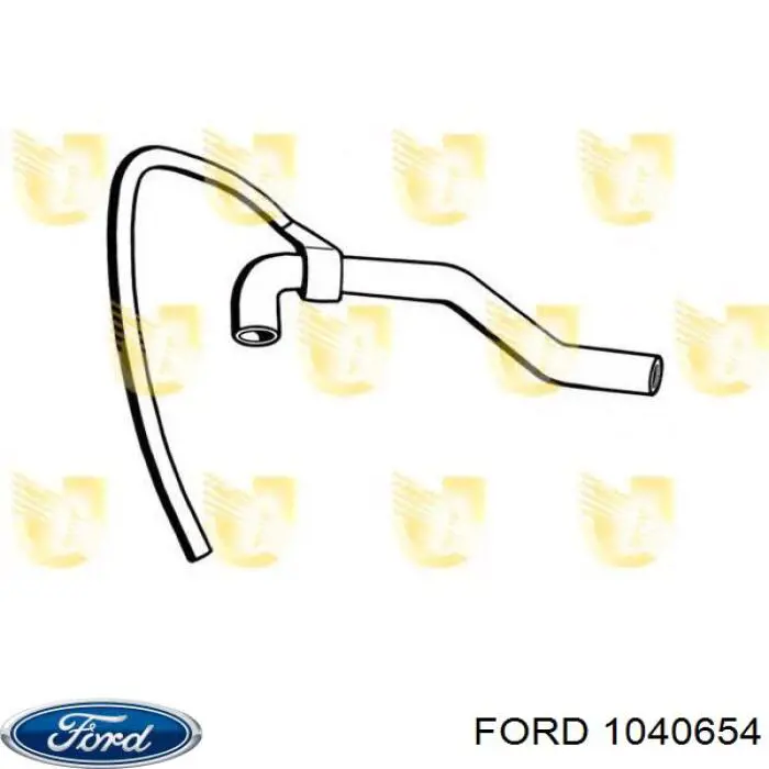 1040654 Ford шланг (патрубок радиатора охлаждения верхний)