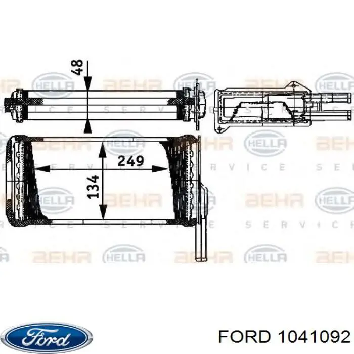 Купить 1041092 Ford Радиатор печки