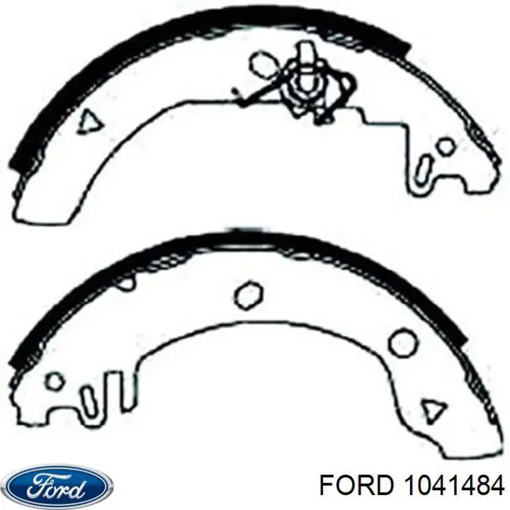 Задние барабанные колодки 1041484 Ford