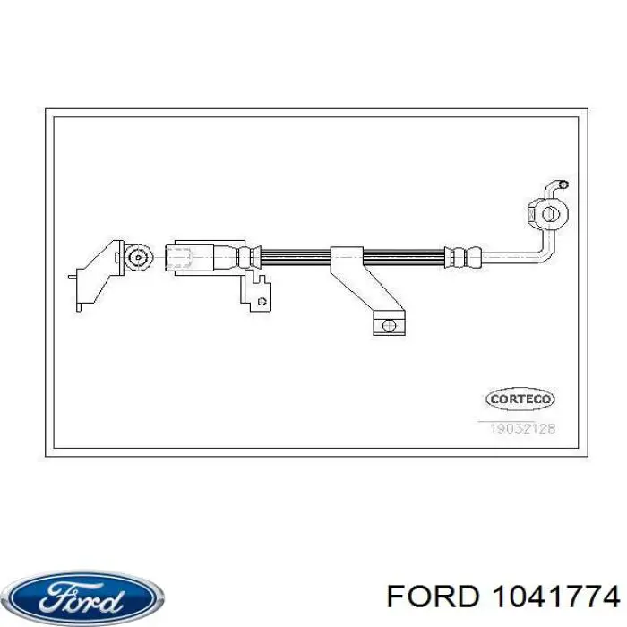 1041774 Ford шланг тормозной передний правый