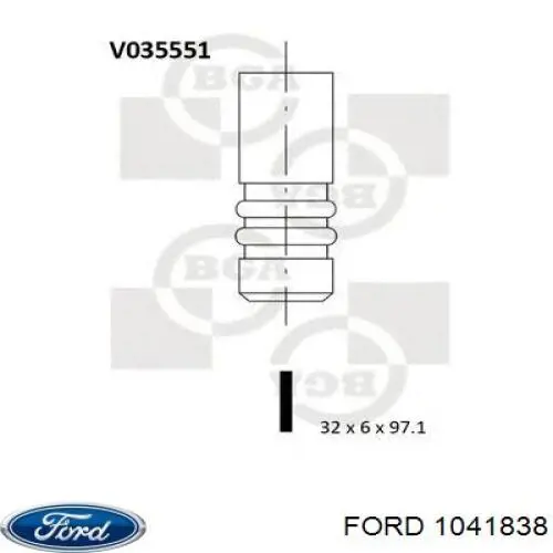Клапан впускной Ford 1041838 цена, от 4.53 USD
