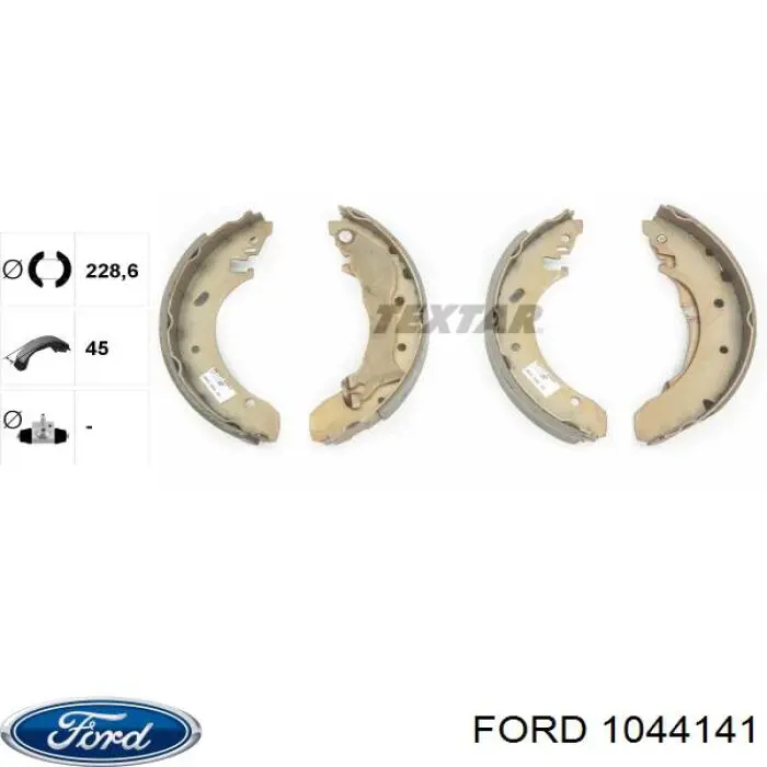 1044141 Ford Барабанные тормозные колодки