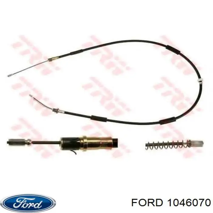 1046070 Ford трос ручного тормоза задний правый/левый