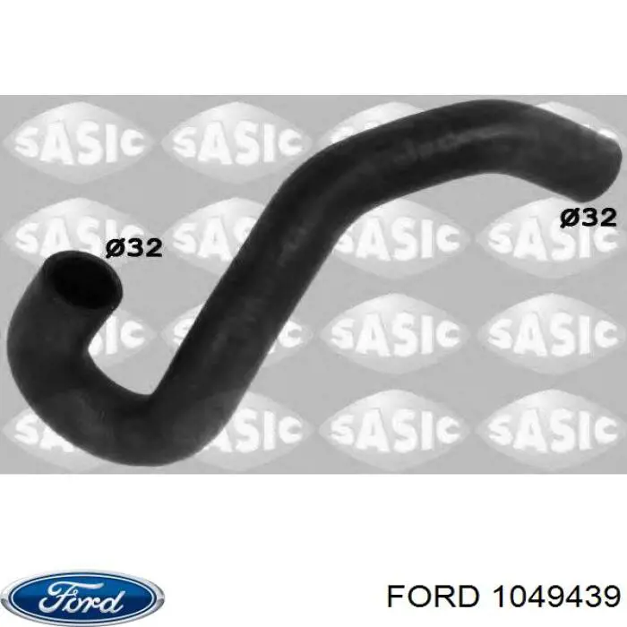 1049439 Ford Патрубок радиатора охлаждения нижний