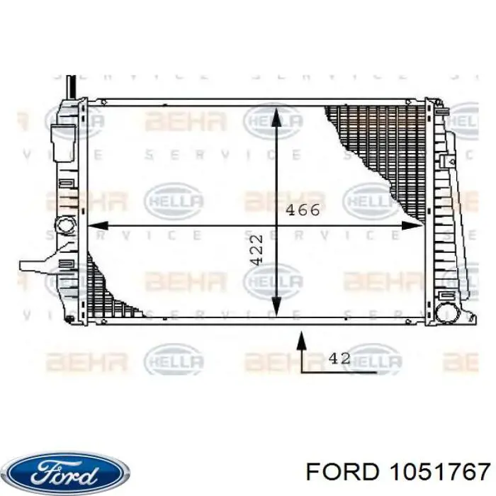 1051767 Ford радиатор