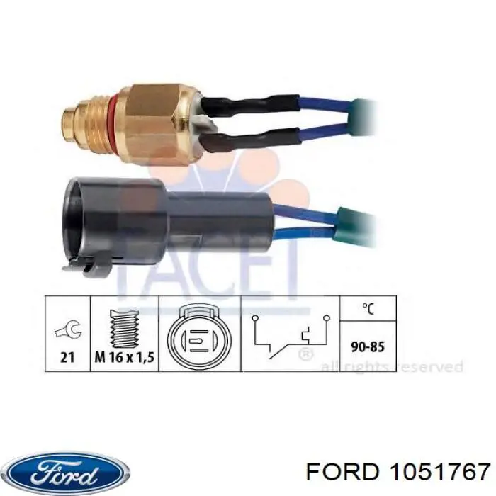 Радиатор охлаждения двигателя Ford 1051767 цена, от 724.53 USD