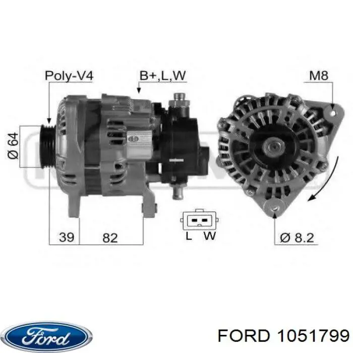 Генератор 1051799 Ford