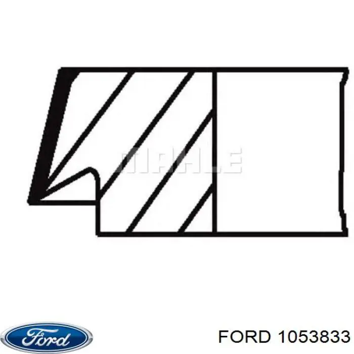 1053833 Ford anéis do pistão para 1 cilindro, std.