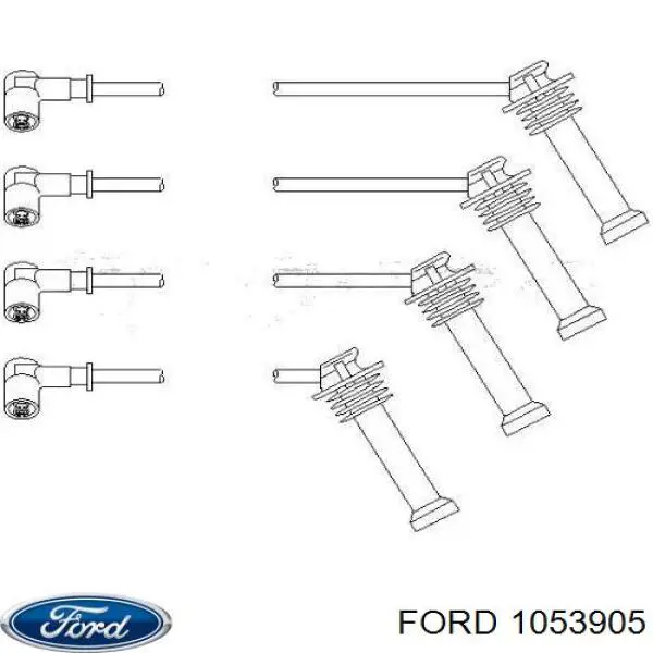 Провод высоковольтный, цилиндр №2 на Ford Focus I 