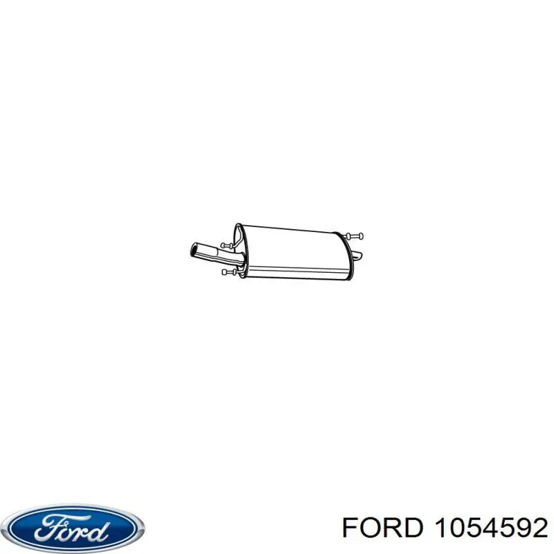 1054592 Ford глушитель, задняя часть
