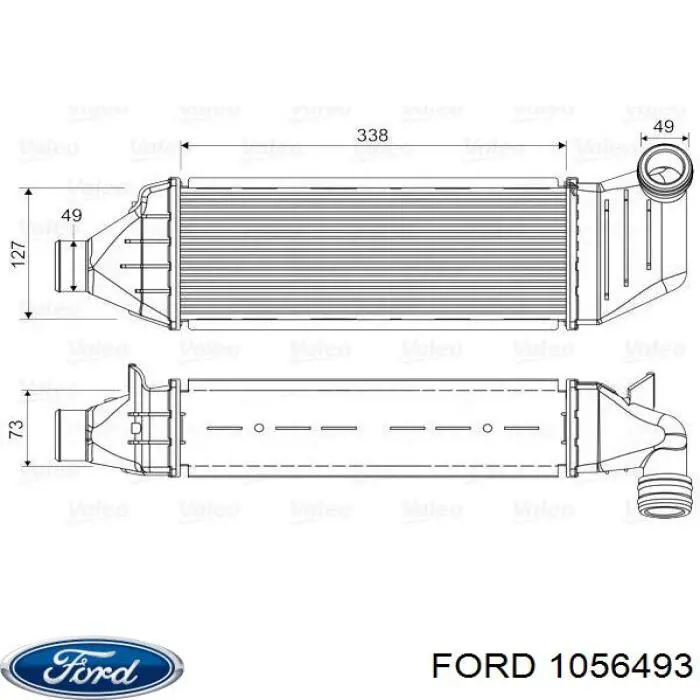 Интеркулер 1056493 Ford