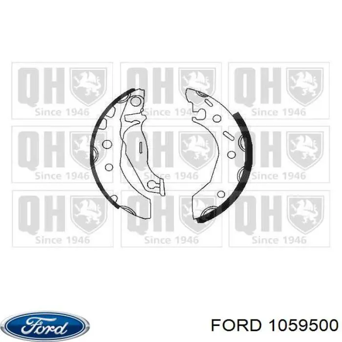 1059500 Ford колодки тормозные задние барабанные