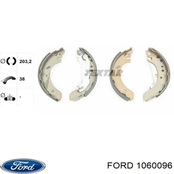 1060096 Ford колодки тормозные задние барабанные