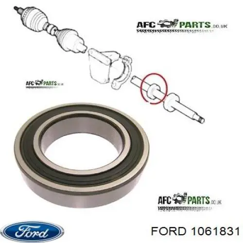 Подвесной подшипник передней полуоси Ford 1061831 цена, от 14.36 USD