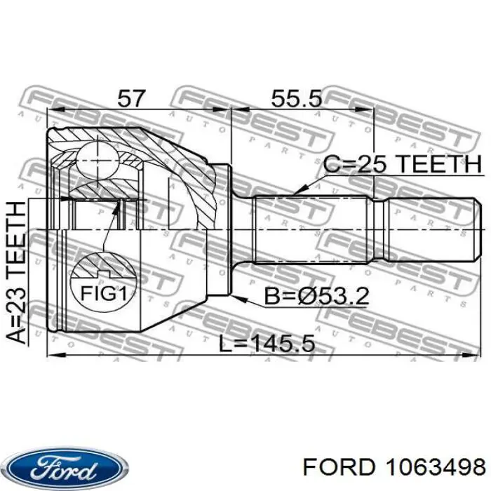 Купить 1063498 Ford Внешняя граната