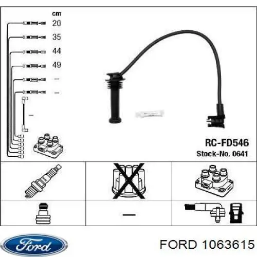1063615 Ford высоковольтные провода