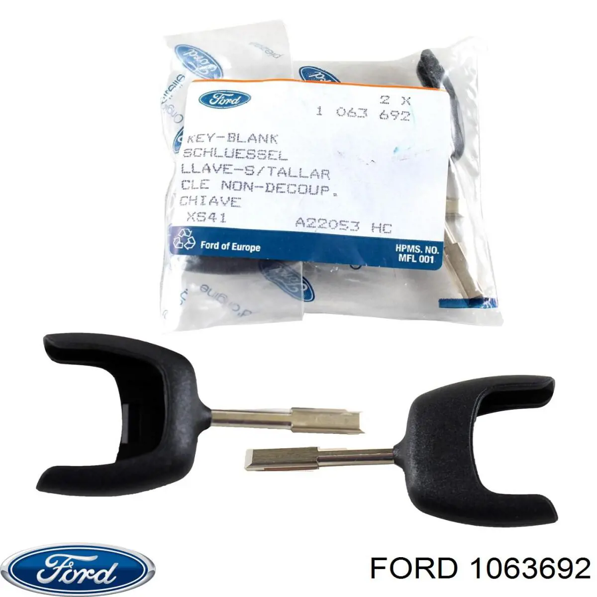 Ключ-заготовка на Ford Focus III 