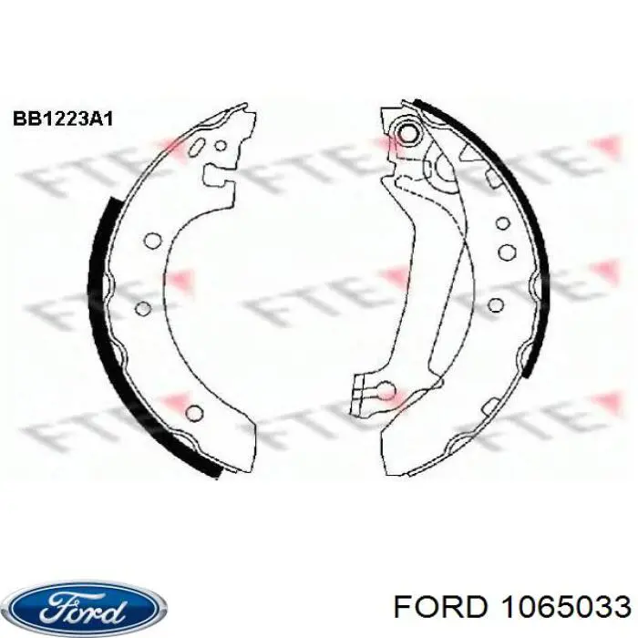Купить 1065033 Ford Задние барабанные тормозные колодки