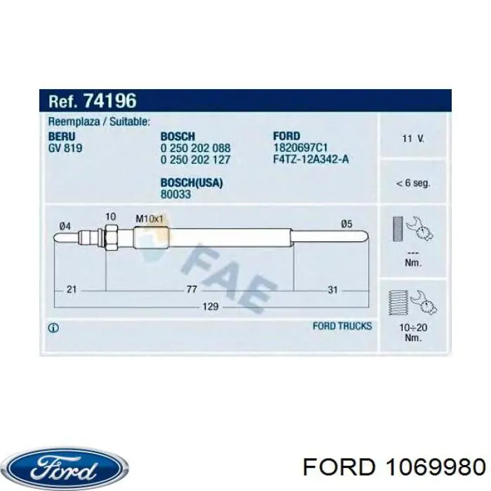 Купить 1069980 Ford Правая опора двигателя
