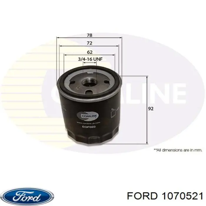 Купить 1070521 Ford Фильтр центробежный очистки масла
