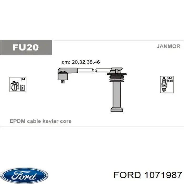 YS6F 12286-A1A Ford fios de alta voltagem, kit