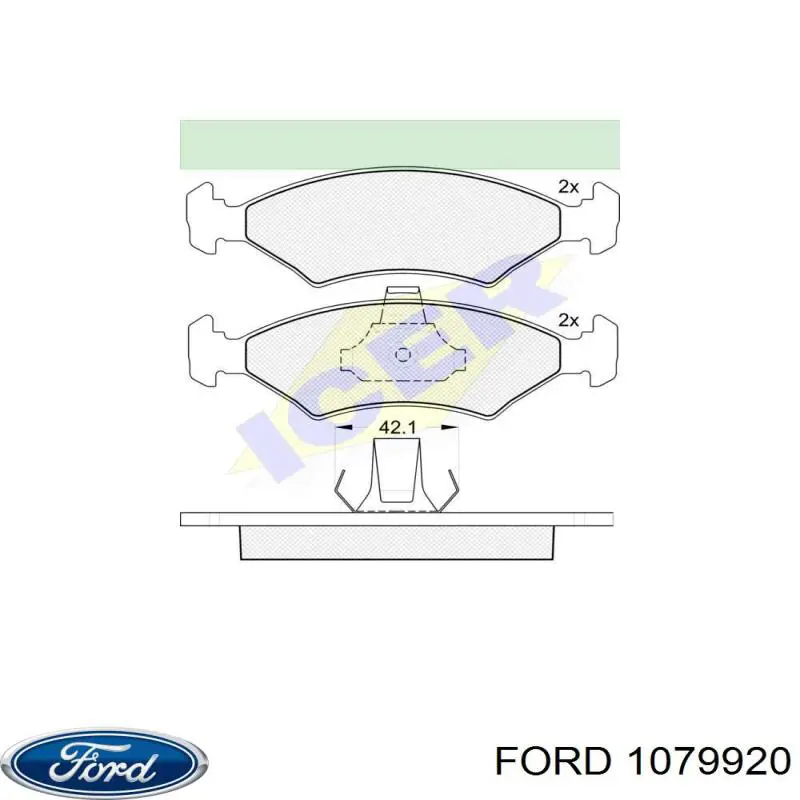 Купить 1079920 Ford Колодки тормозные