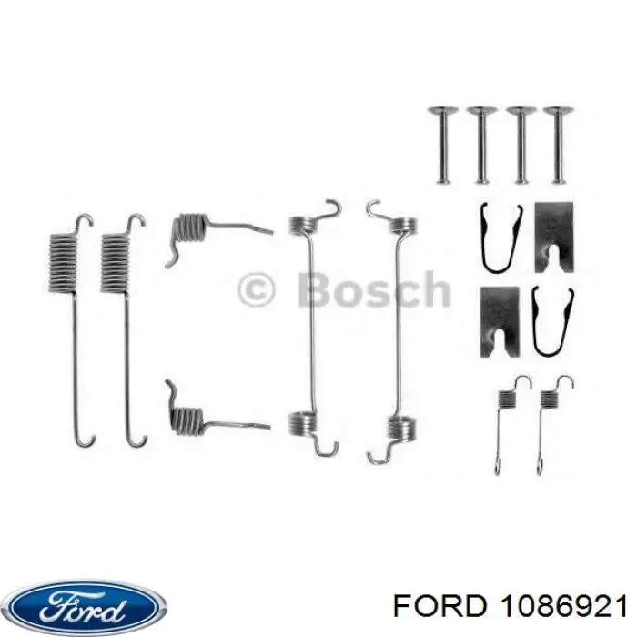1086921 Ford монтажный комплект задних барабанных колодок