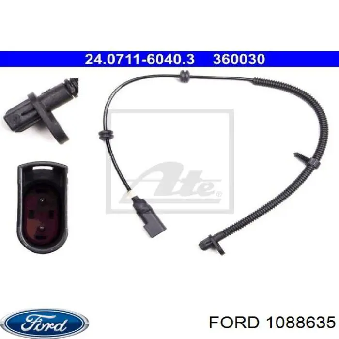1088635 Ford Датчик АБС (ABS) задний, правый