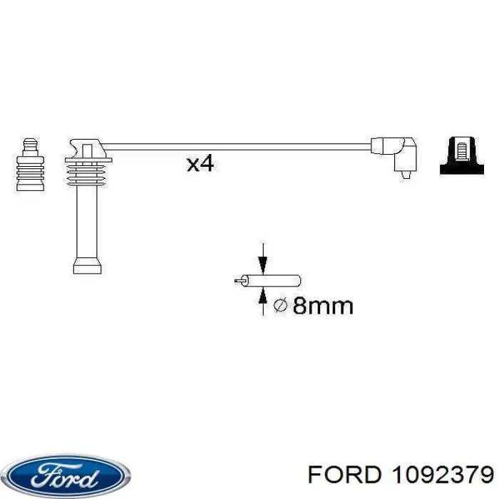 Высоковольтные провода 1092379 Ford